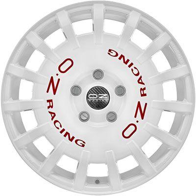 OZ RALLY RACING race white + red lettering 7.0Jx17 4x98 ET35