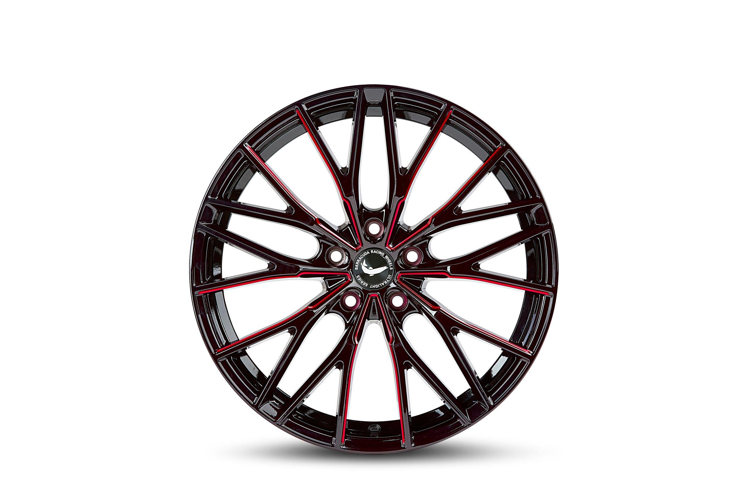 BARRACUDA PROJECT 3.0 black gloss flashred 8.5Jx20 5x110 ET30