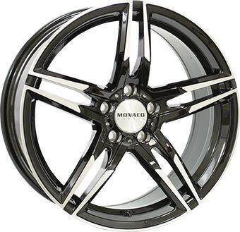 MONACO WHEELS MONACO GP1 black gloss polished 7.5Jx17 5x112 ET45