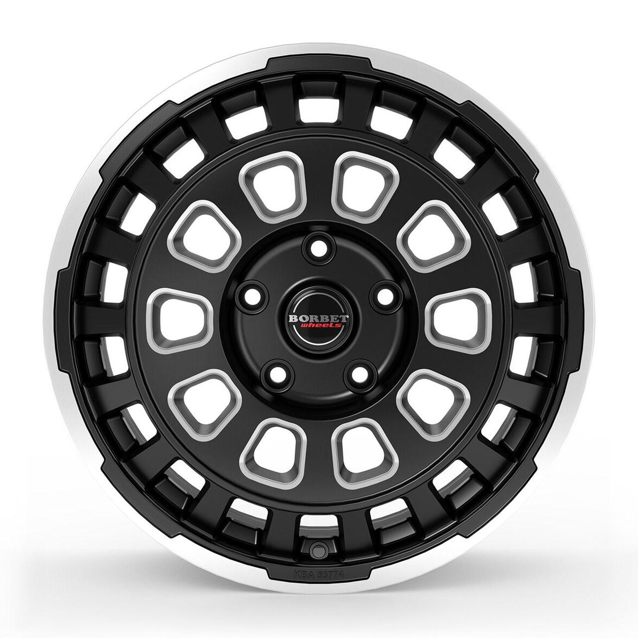 BORBET DESIGN CW7 black rim window polished matt 7.5Jx18 5x120 ET53