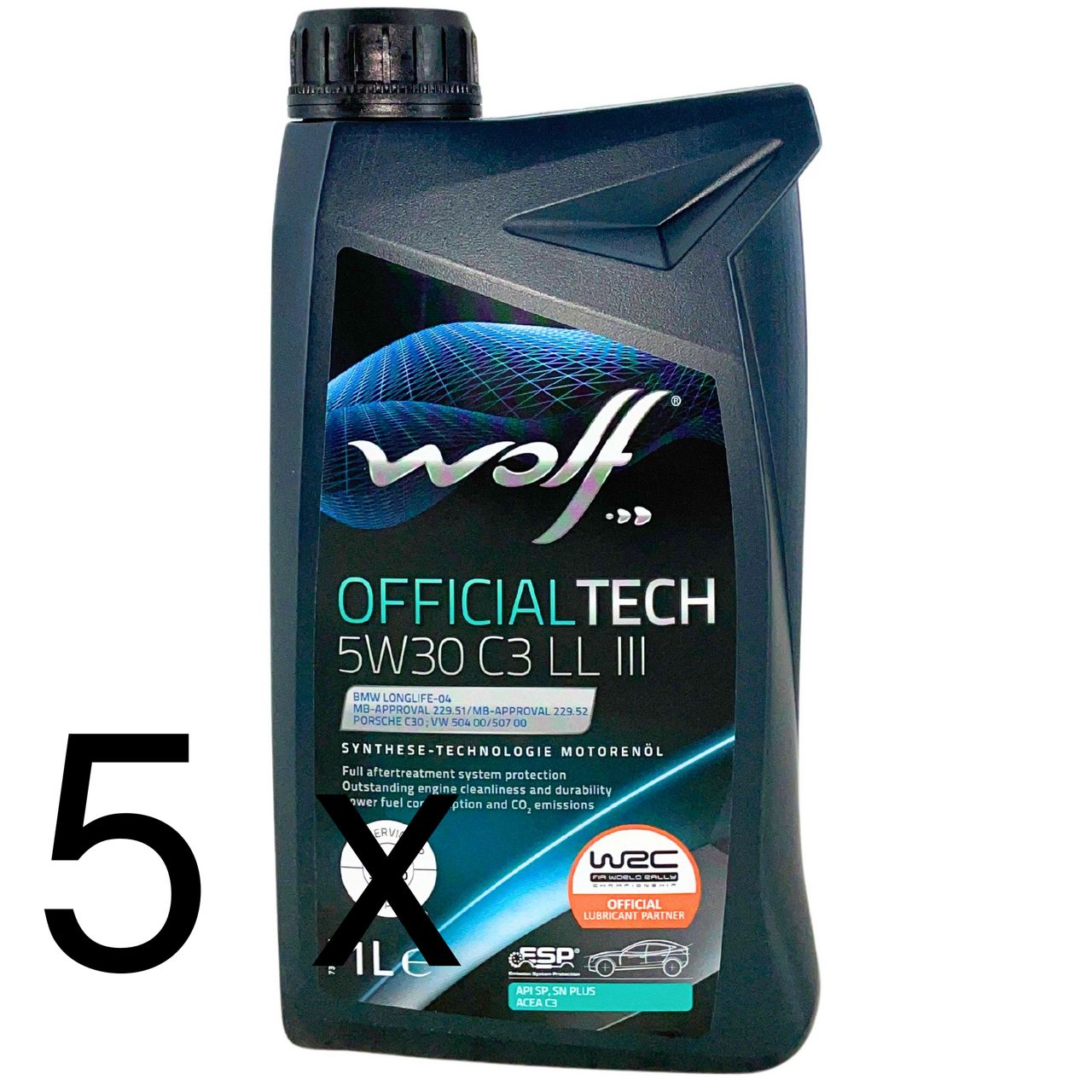 Wolf OfficialTech 5W-30 C3 LL III 5x1 Liter
