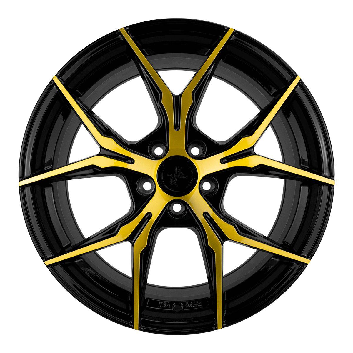 KESKIN WHEELS KT19N black front gold 8.5Jx19 5x112 ET45
