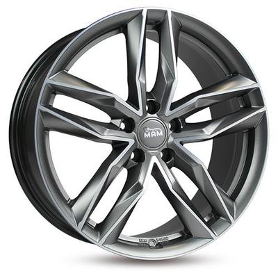 MAM WHEELS MAM RS3 matt palladium front polished 8.5Jx20 5x112 ET45