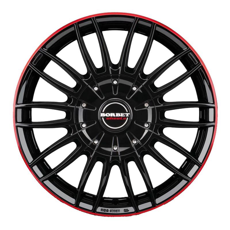 BORBET DESIGN CW3 black glossy red ring 7.5Jx18 5x130 ET53