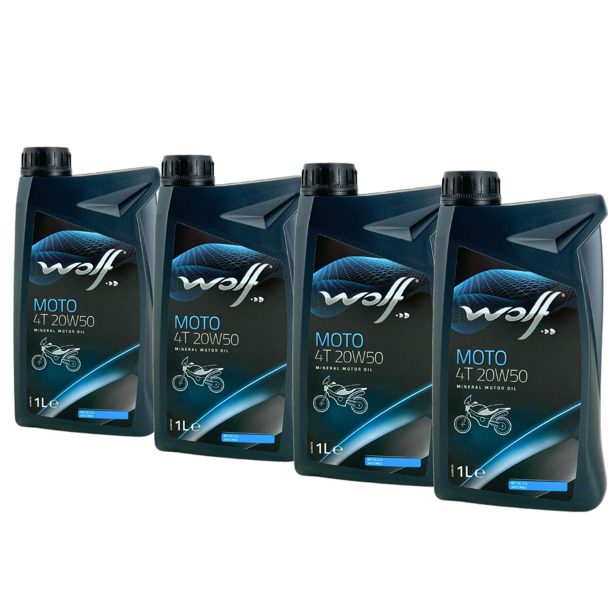 Wolf Moto 4T 20W-50 4x1 Liter