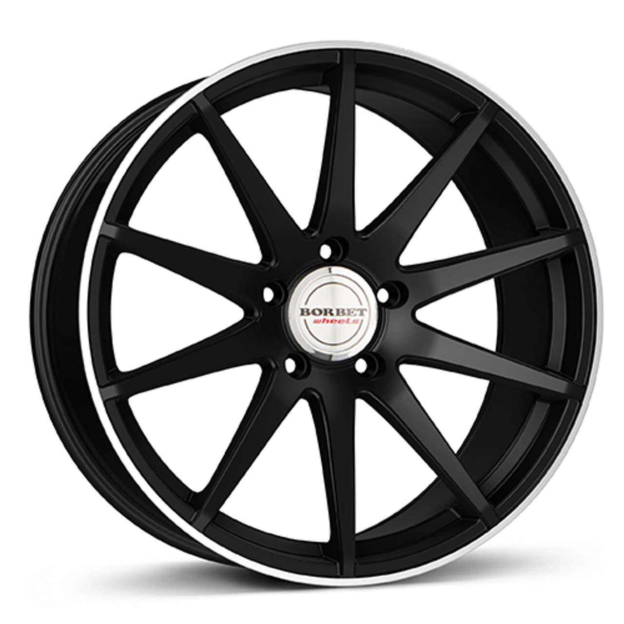 BORBET DESIGN GTX schwarzmatt poliert mit Edelstahlring 8.5Jx20 5x112 ET35