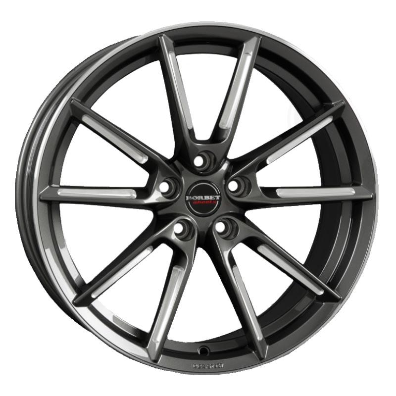 Borbet Lx Graphite spoke rim polished 8.5x19 5x112 ET40
