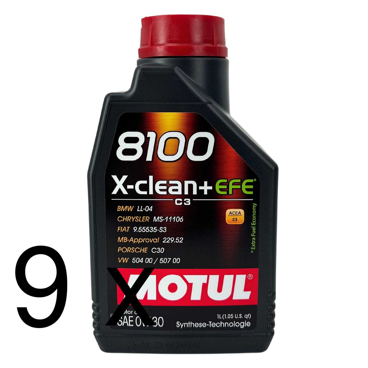Motul 8100 X-Clean + EFE 0W-30 9x1 Liter