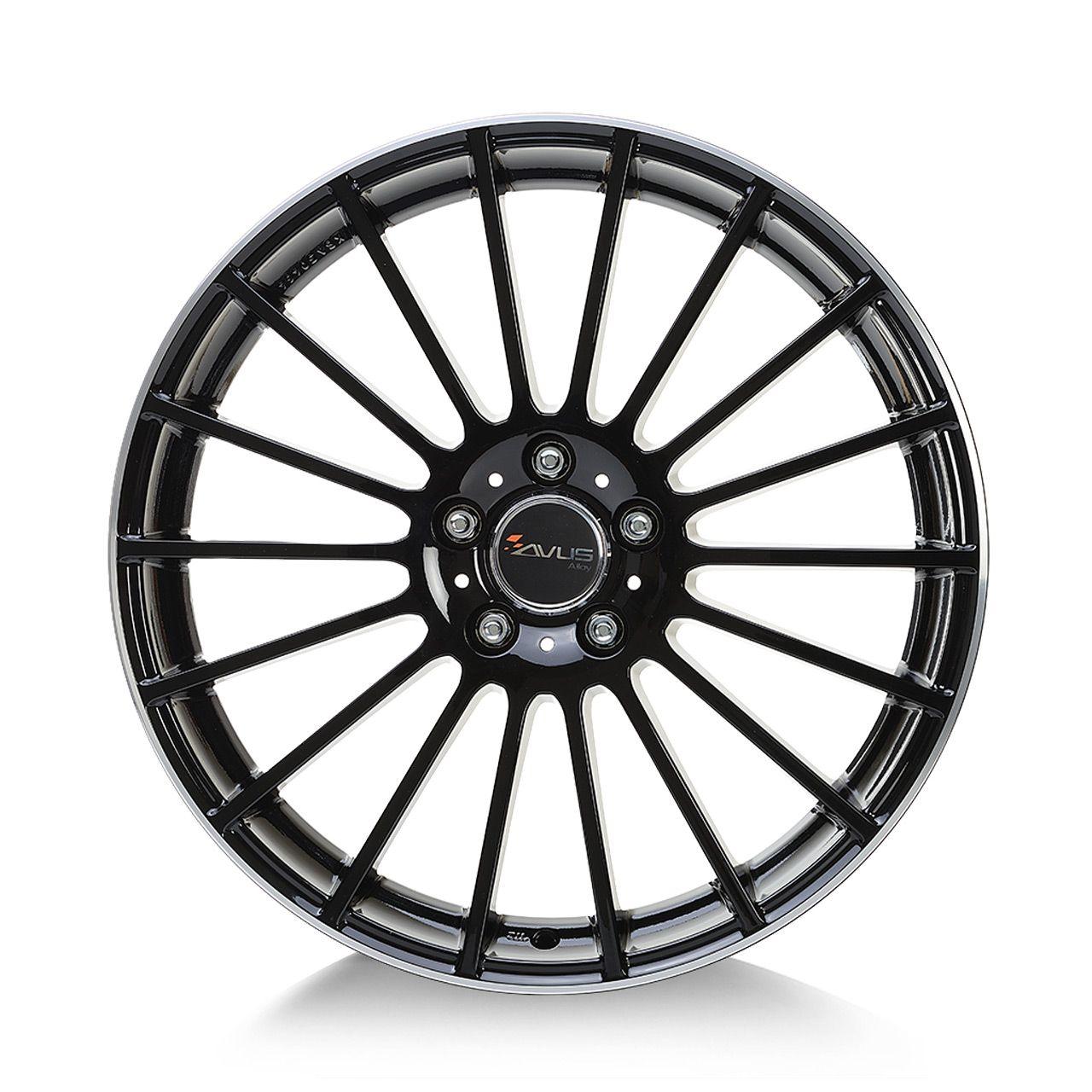 AVUS RACING AC-M03 black polished lip 6.5Jx16 5x108 ET40