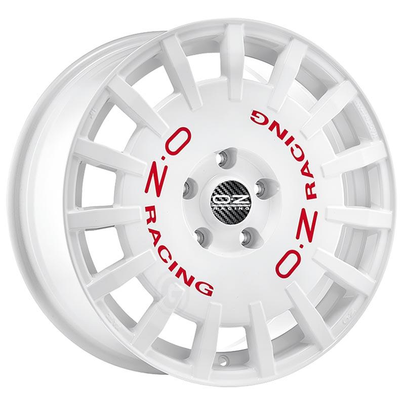 OZ RALLY RACING race white + red lettering 8.0Jx18 5x114.3 ET45