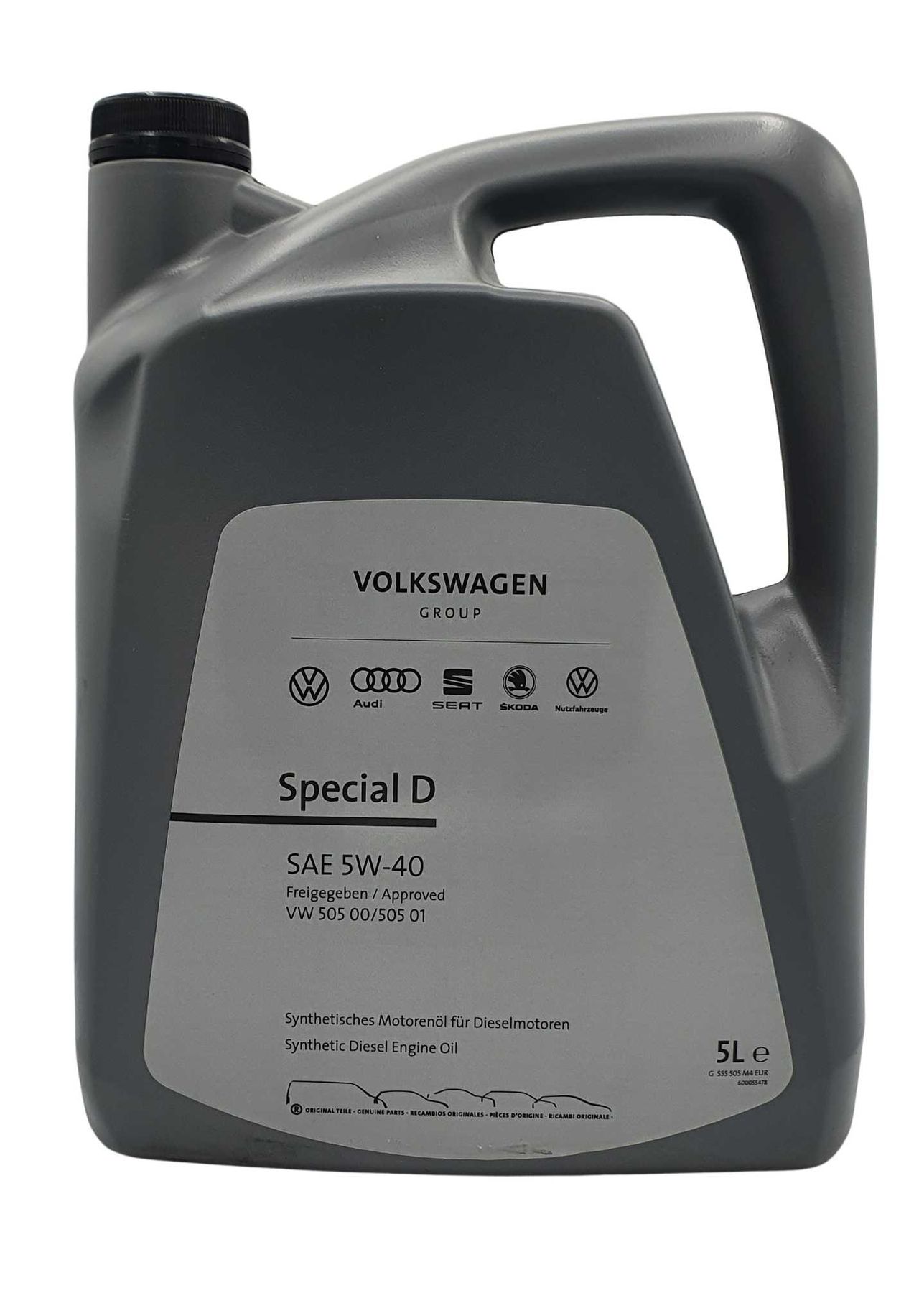Original VW Audi Seat Skoda Special D SAE 5W-40 505.00 / 505.01 5 Liter Original VW Audi Seat Skoda Special D SAE 5W-40 505.00 / 505.01 5 Liter