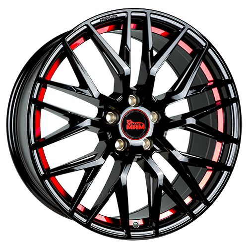 MAM WHEELS MAM RS4 black painted red inside 7.5Jx17 5x112 ET45