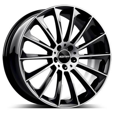 GMP STELLAR schwarz diamantgeschliffen 7.5Jx17 5x112 ET45