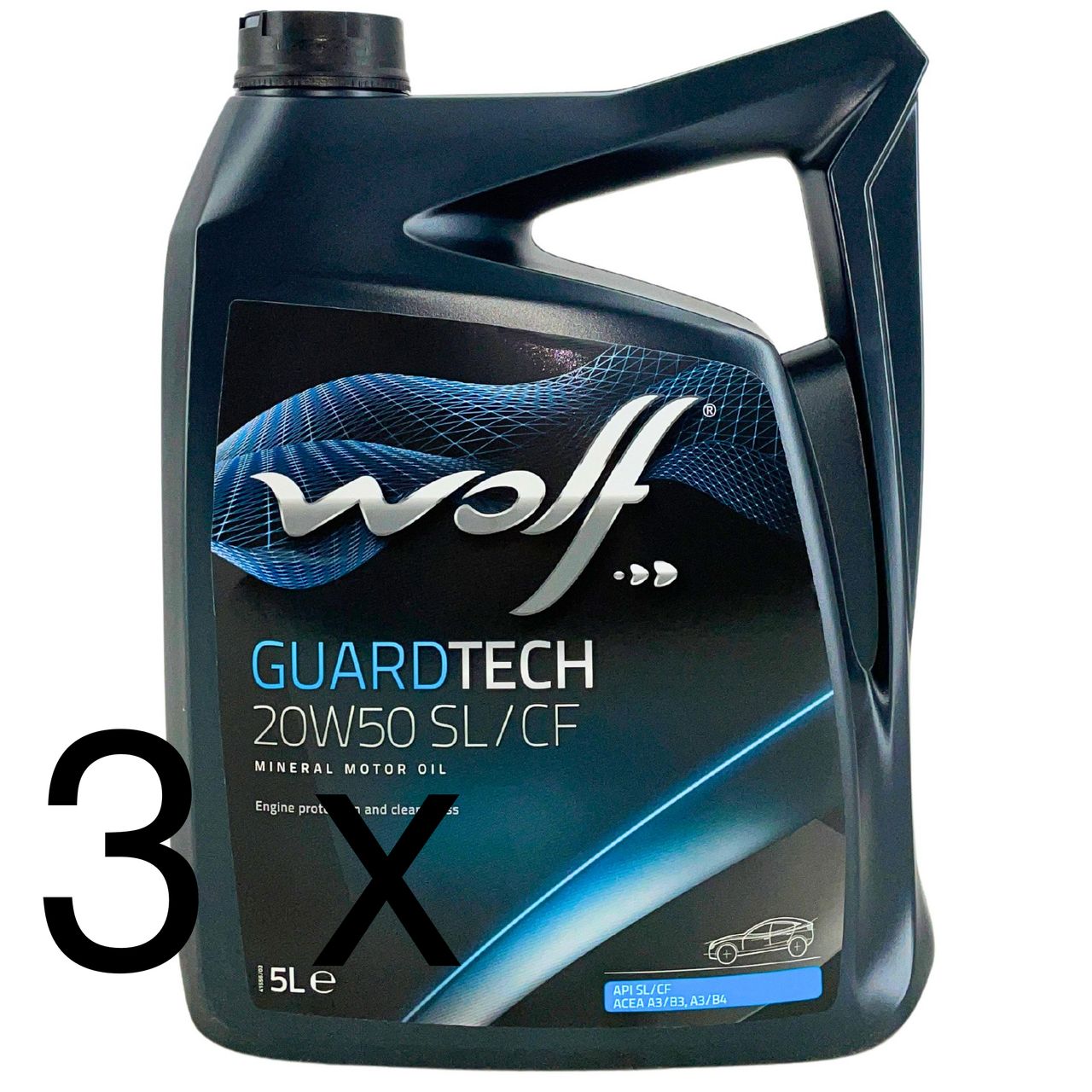 Wolf GuardTech 20W-50 SL/CF 3x5 Liter