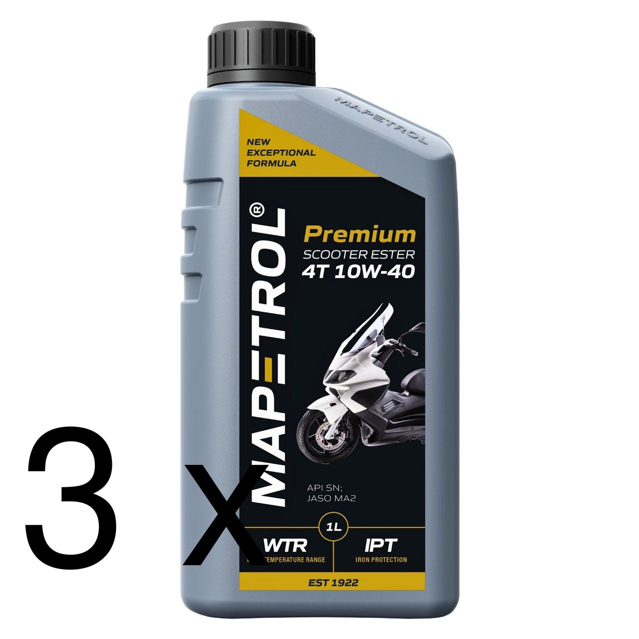 Mapetrol Premium Scooter Ester 4T 10W-40 3x1 Liter