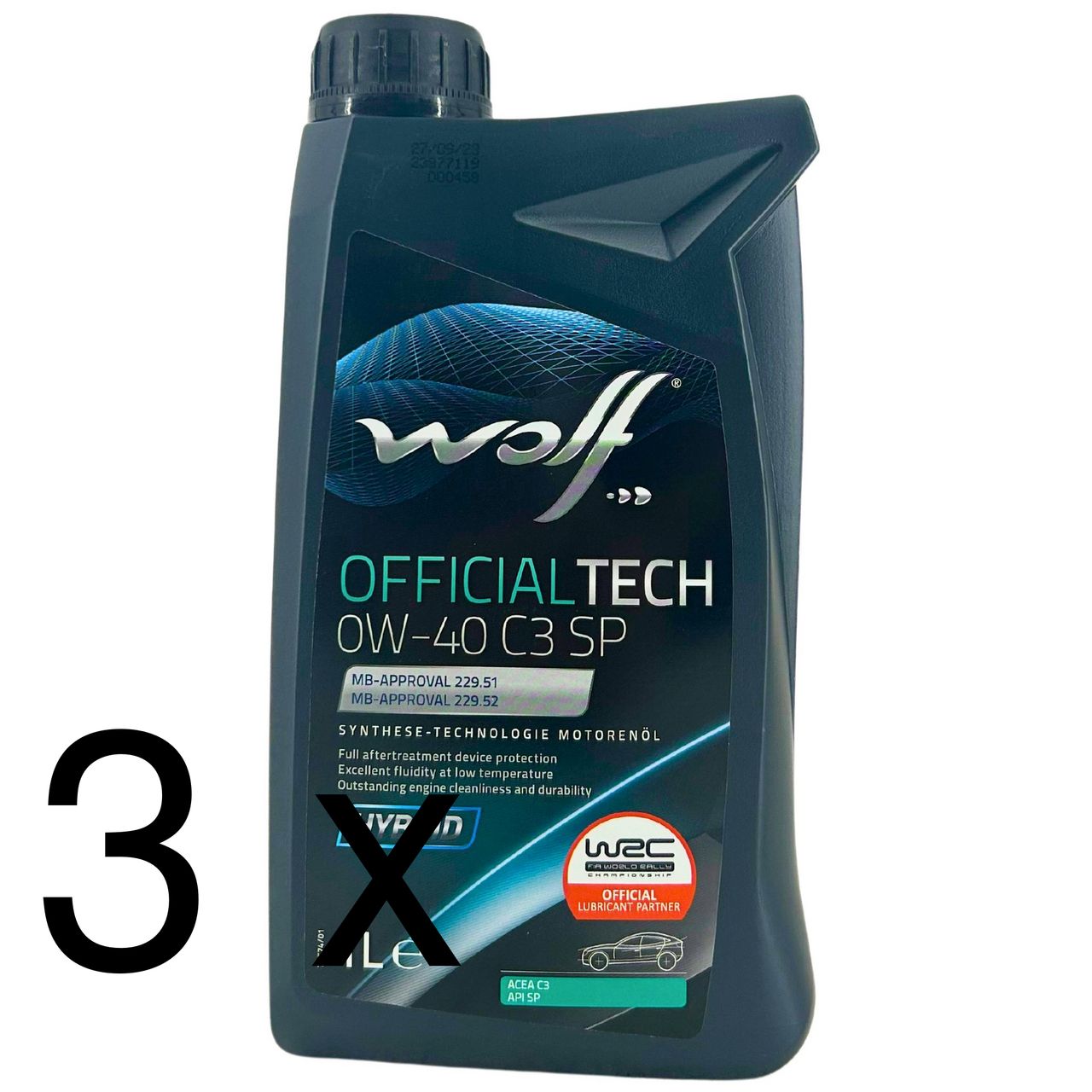 Wolf OfficialTech 0W-40 C3 SP 3x1 Liter