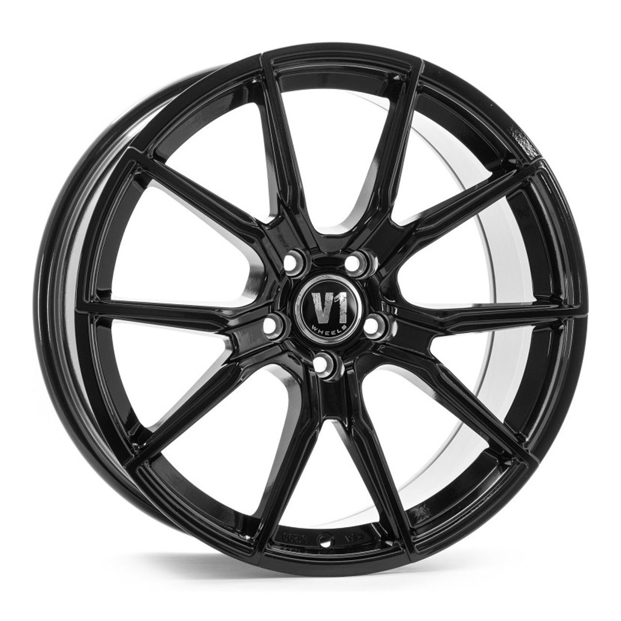 V1 WHEELS V1 schwarz glänzend lackiert 8.0Jx18 5x112 ET35