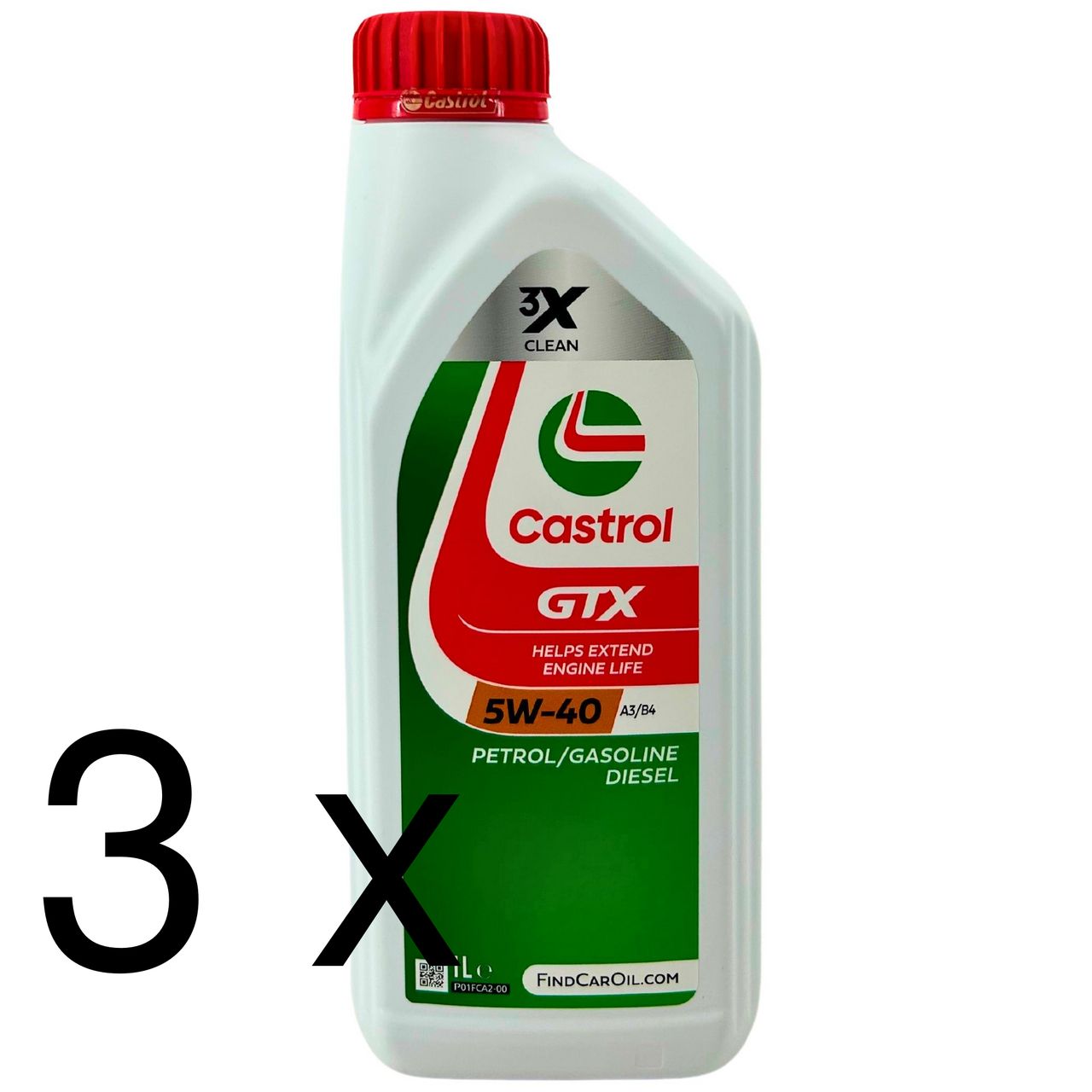 Castrol GTX 5W-40 A3/B4 3x1 Liter Castrol GTX 5W-40 A3/B4 3x1 Liter