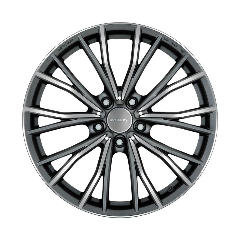 MAK MARK gun metal mirror face 8.0Jx17 5x120 ET53