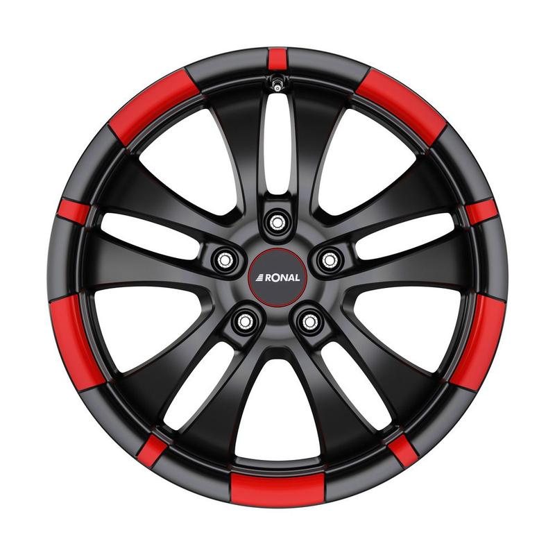 RONAL RONAL R59-4 MCR jetblack-matt-red rim 7.0Jx16 4x108 ET25