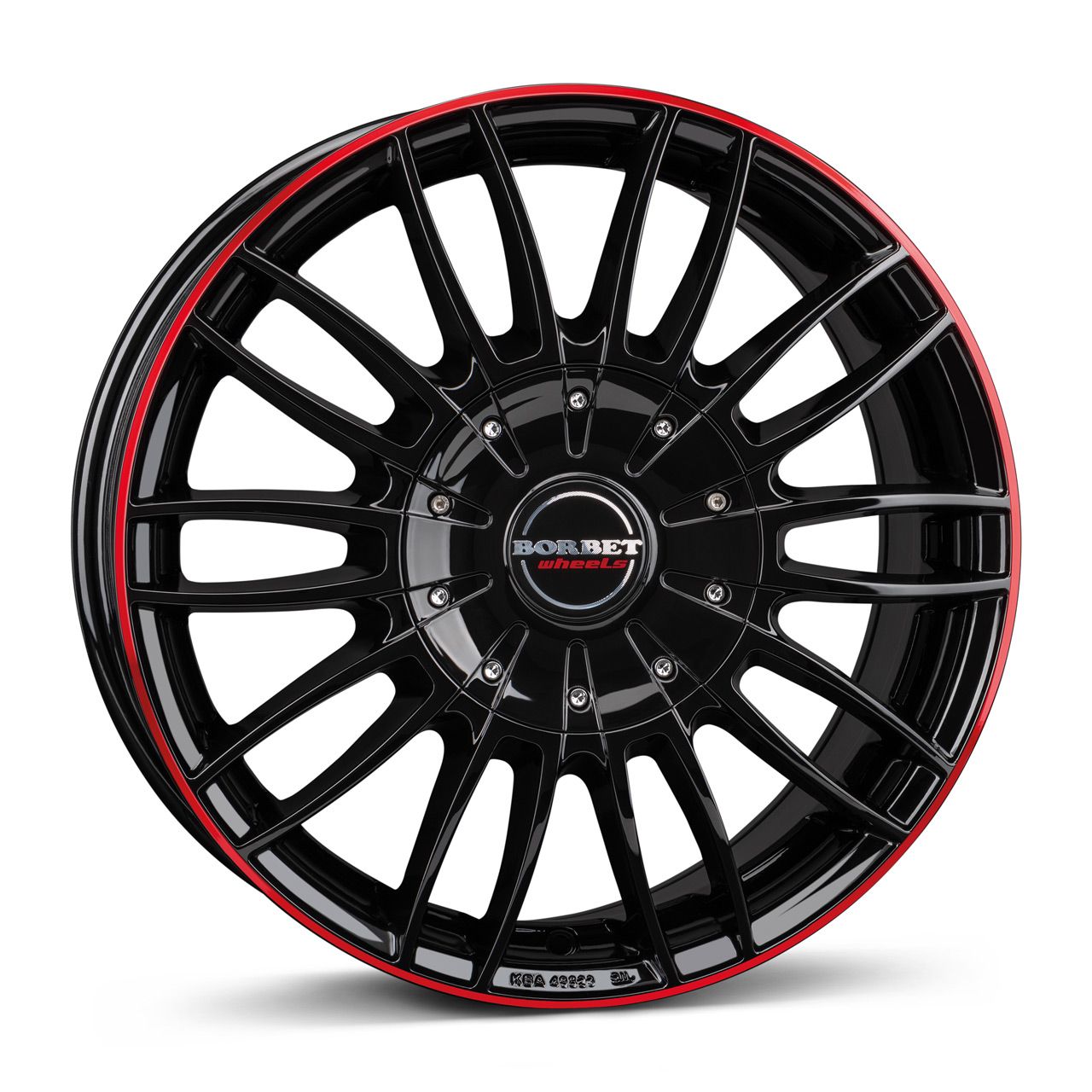BORBET DESIGN CW3 black glossy red ring 7.5Jx18 5x127 ET45