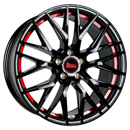MAM WHEELS MAM RS4 black painted red inside 8.5Jx20 5x108 ET45