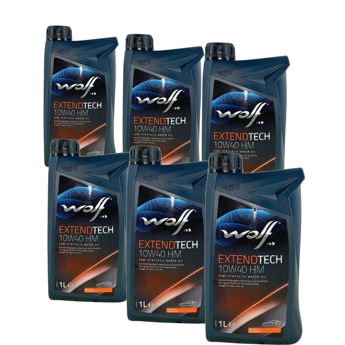Wolf ExtendTech 10W-40 HM 6x1 Liter
