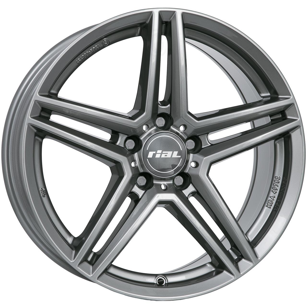 Rial M10x Metal grey 7.5x17 5x112 ET36