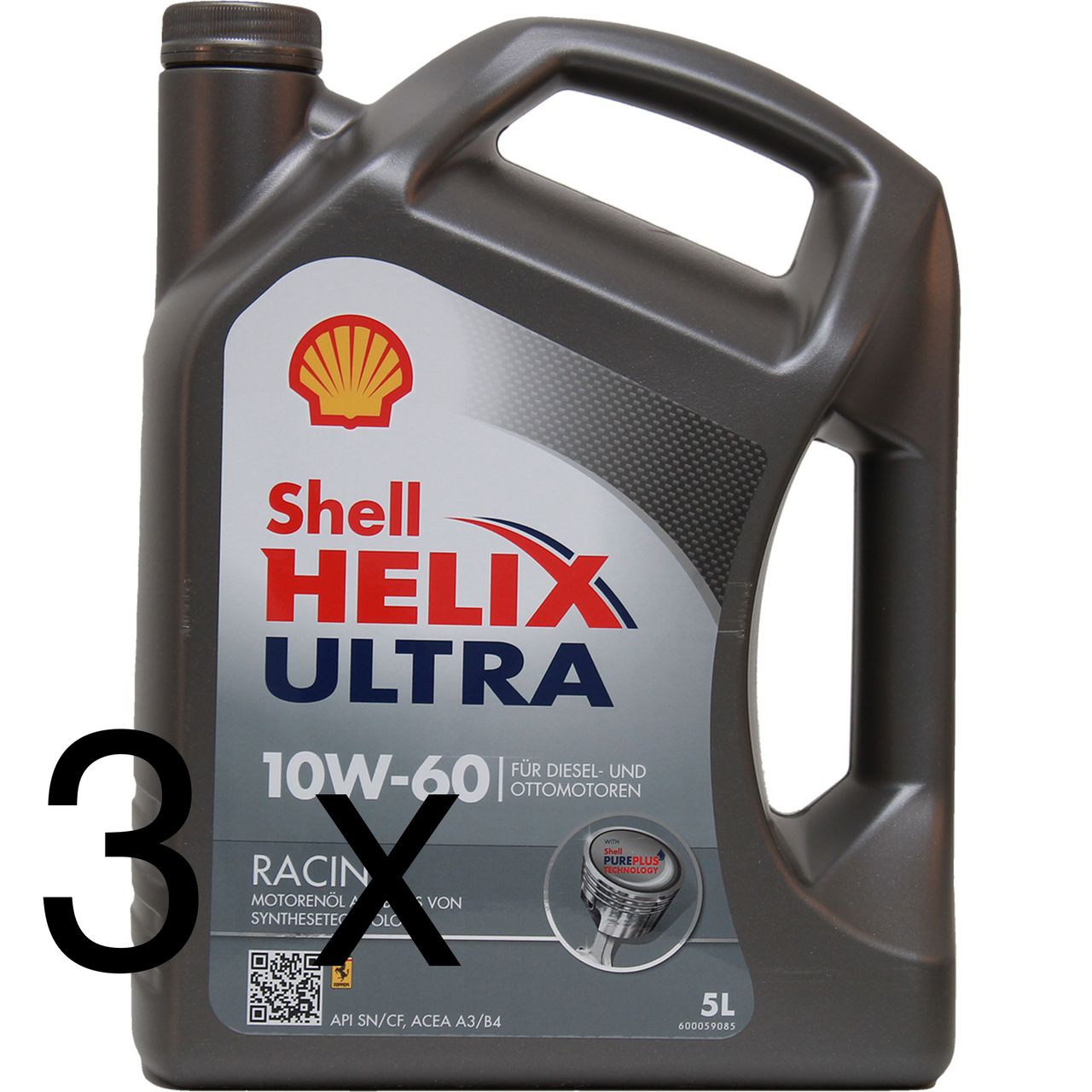 Shell Helix Ultra Racing 10W-60 3x5 Liter Shell Helix Ultra Racing 10W-60 3x5 Liter