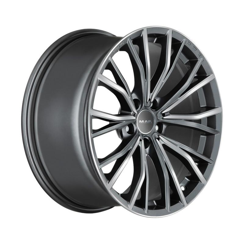 MAK MARK gun metal mirror face 8.0Jx17 5x120 ET53