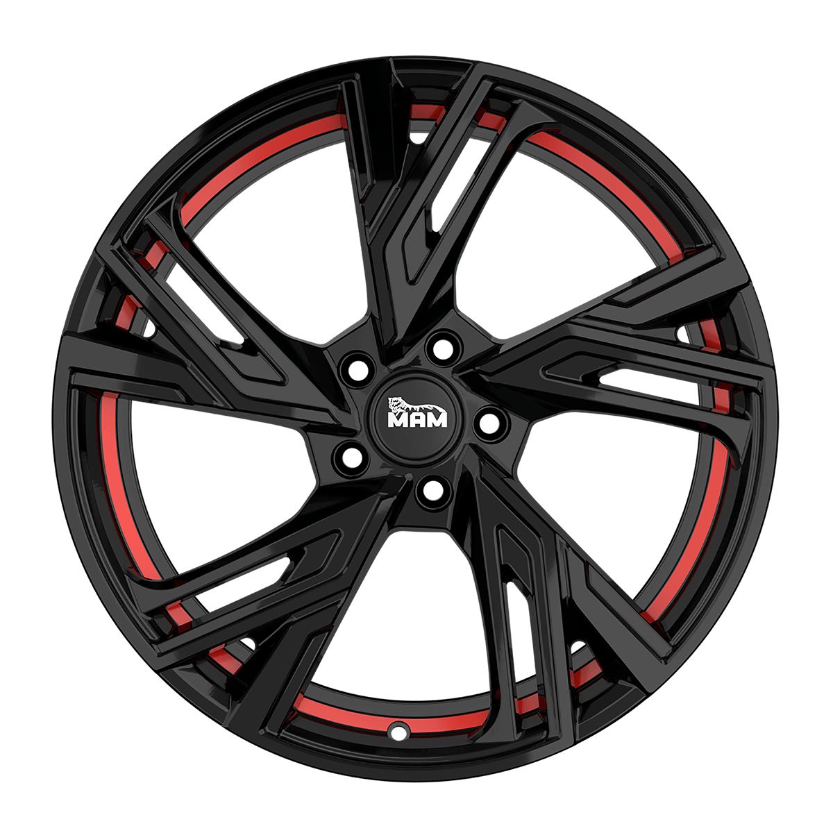MAM WHEELS MAM RS5 black painted red inside 7.5Jx17 5x100 ET35