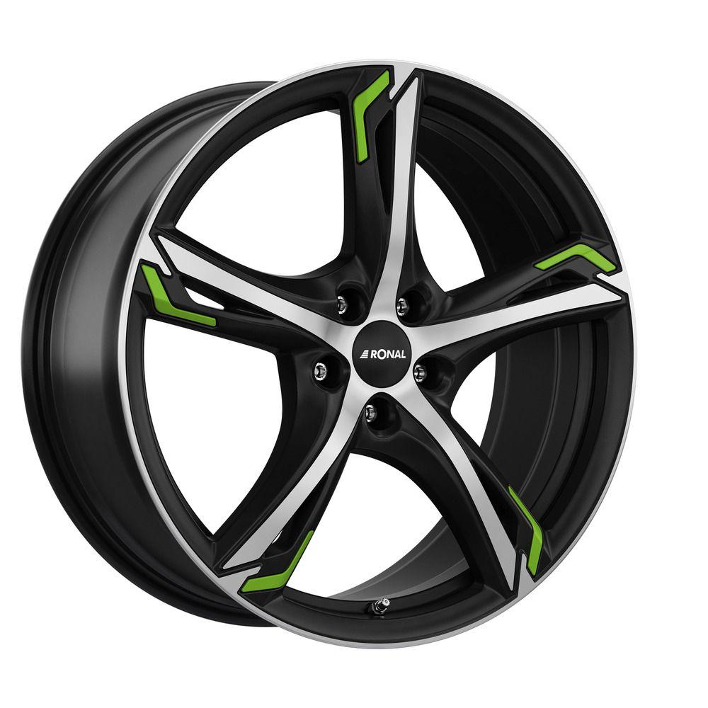 RONAL RONAL R62 GREEN jetblack-matt-frontkopiert 8.5Jx20 5x108 ET40