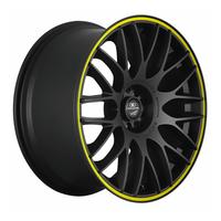 BARRACUDA KARIZZMA mattblack puresports color trim gelb 8.0Jx18 4x100+108 ET33