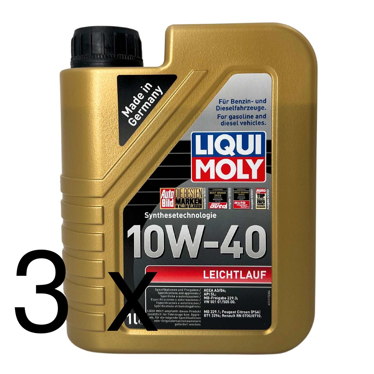 Liqui Moly Leichtlauf 10W-40 3x1 Liter Liqui Moly Leichtlauf 10W-40 3x1 Liter