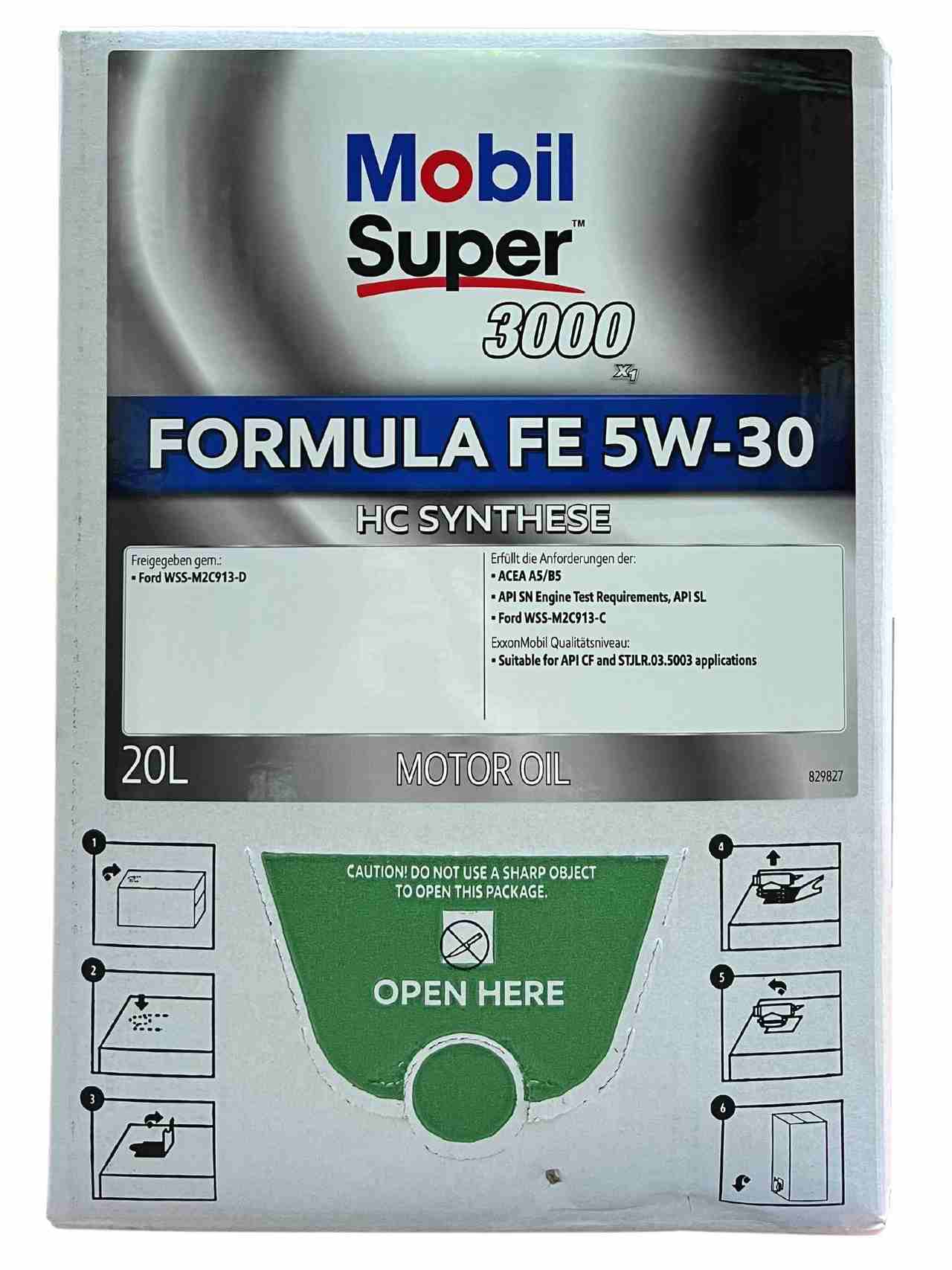 Mobil Super 3000 X1 Formula FE 5W-30 20 Liter BAG-IN Box