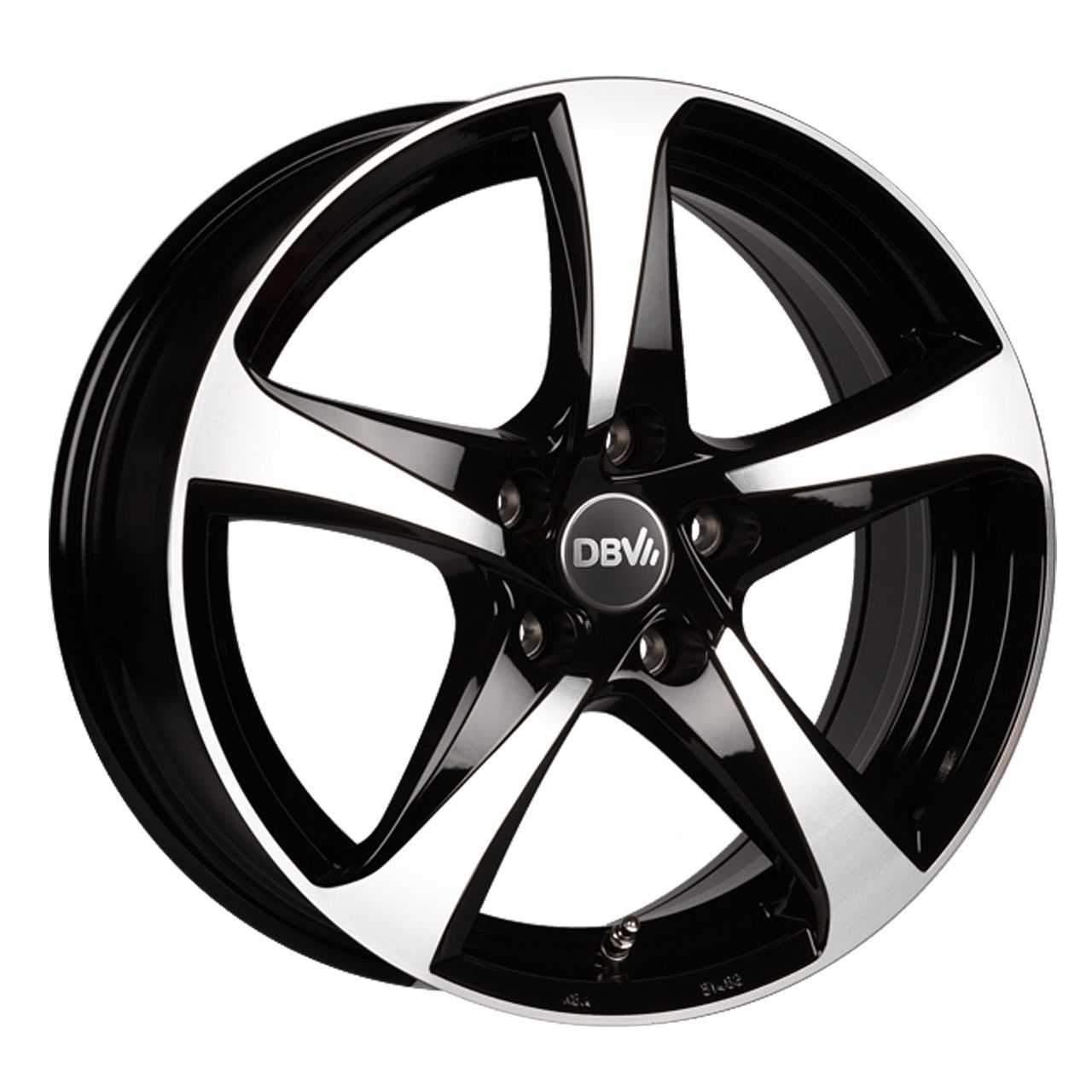 DBV 5SP 001 schwarz glänzend frontpoliert 6.5Jx16 5x112 ET41