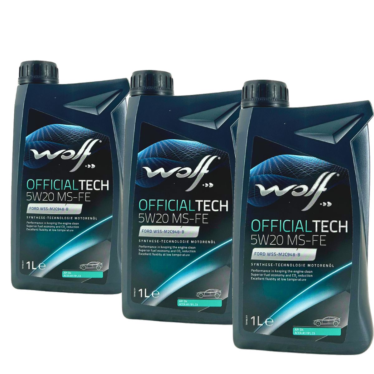 Wolf OfficialTech 5W-20 MS-FE 3x1 Liter