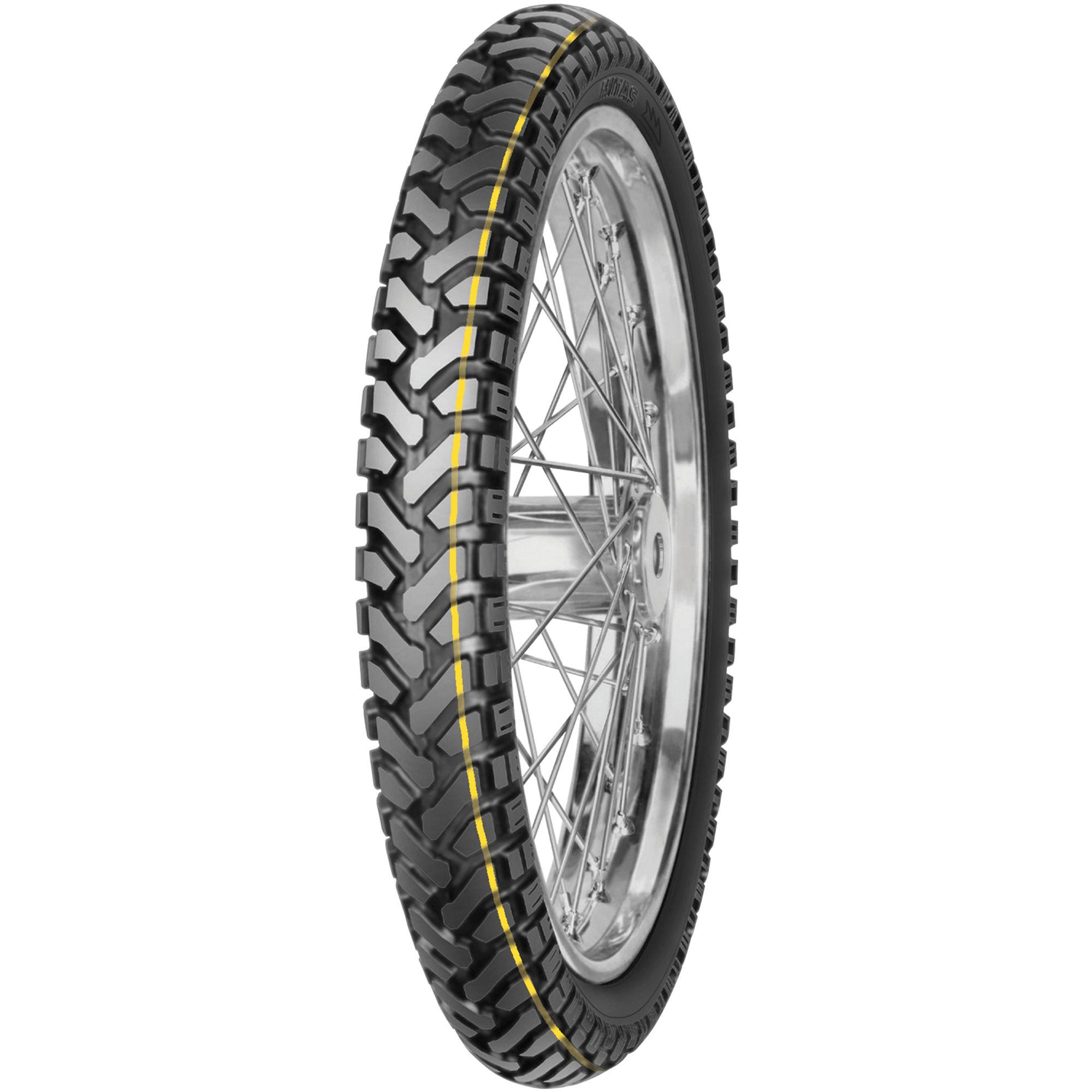 MITAS 100/90 - 19 M/C TL 57T E-07 DAKAR (YELLOW) FRONT M+S