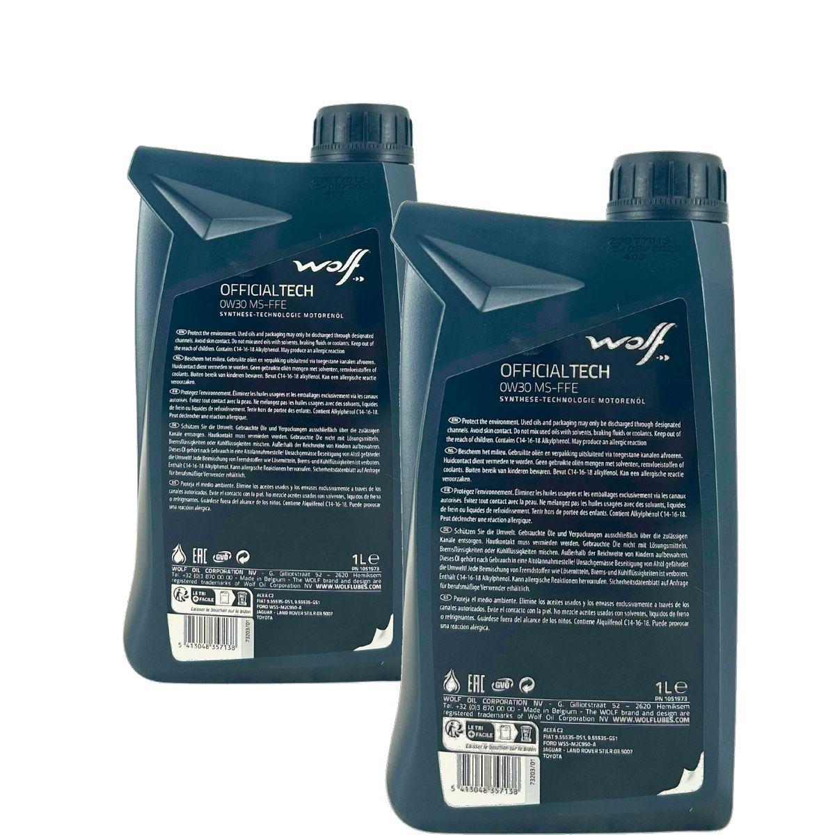 Wolf OfficialTech 0W-30 MS-FFE 2x1 Liter