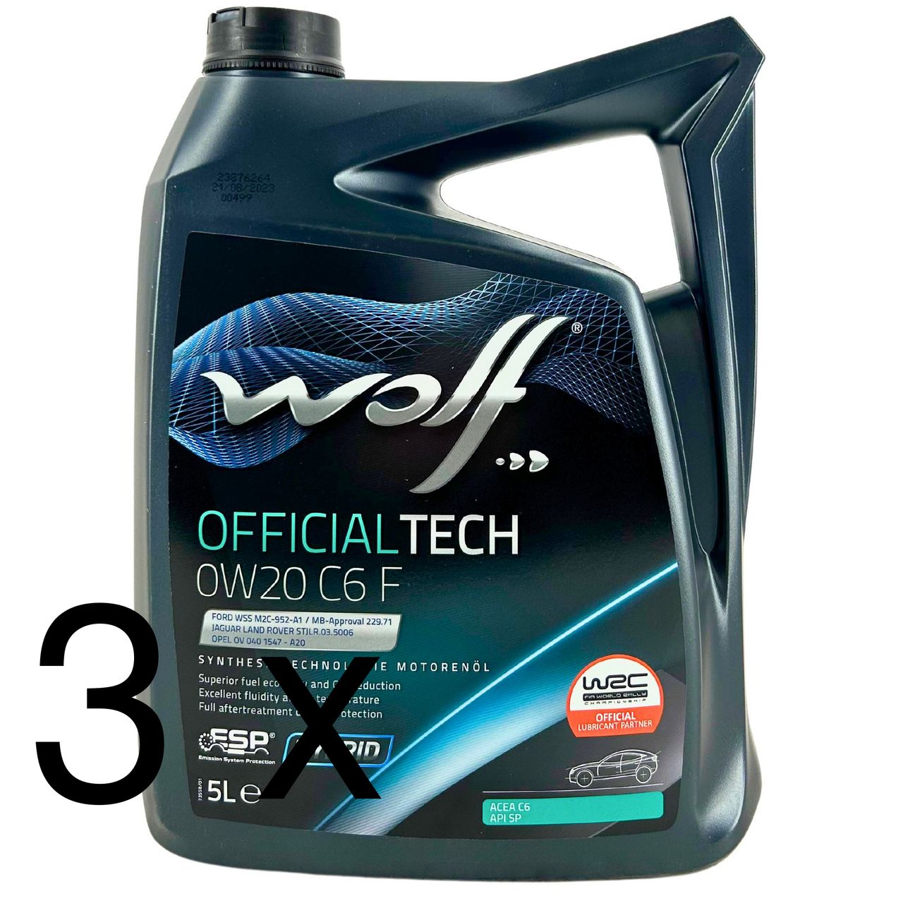 Wolf OfficialTech 0W-20 C6 F 3x5 Liter