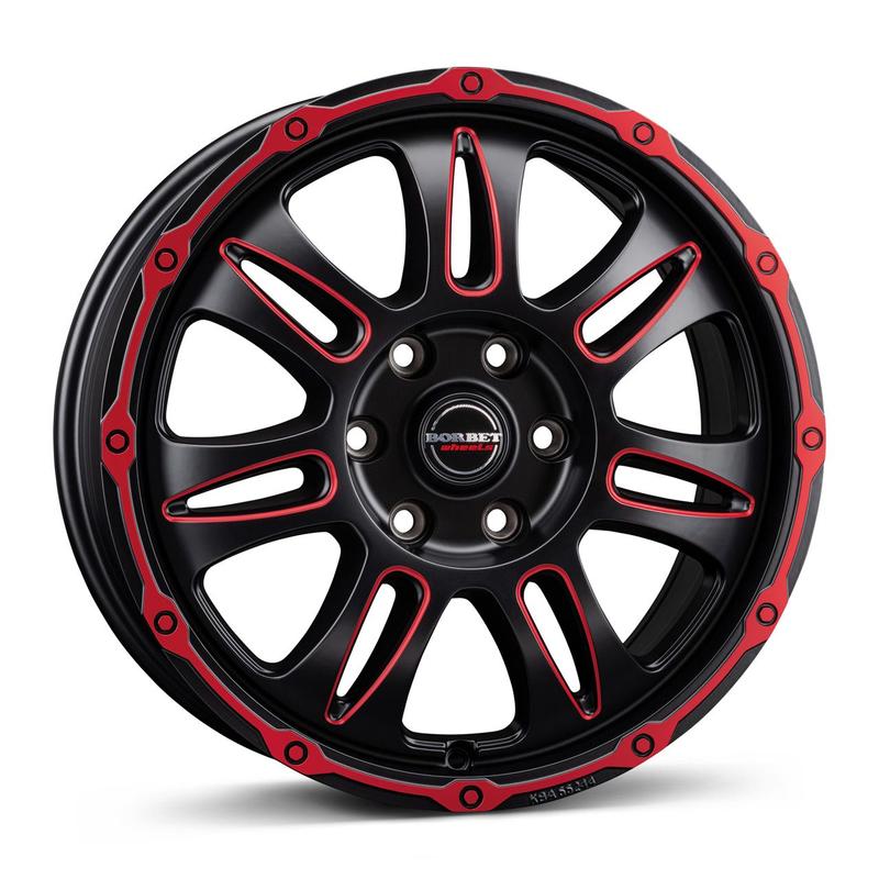 BORBET DESIGN CW8 red rim window polished matt 8.0Jx18 5x120 ET45