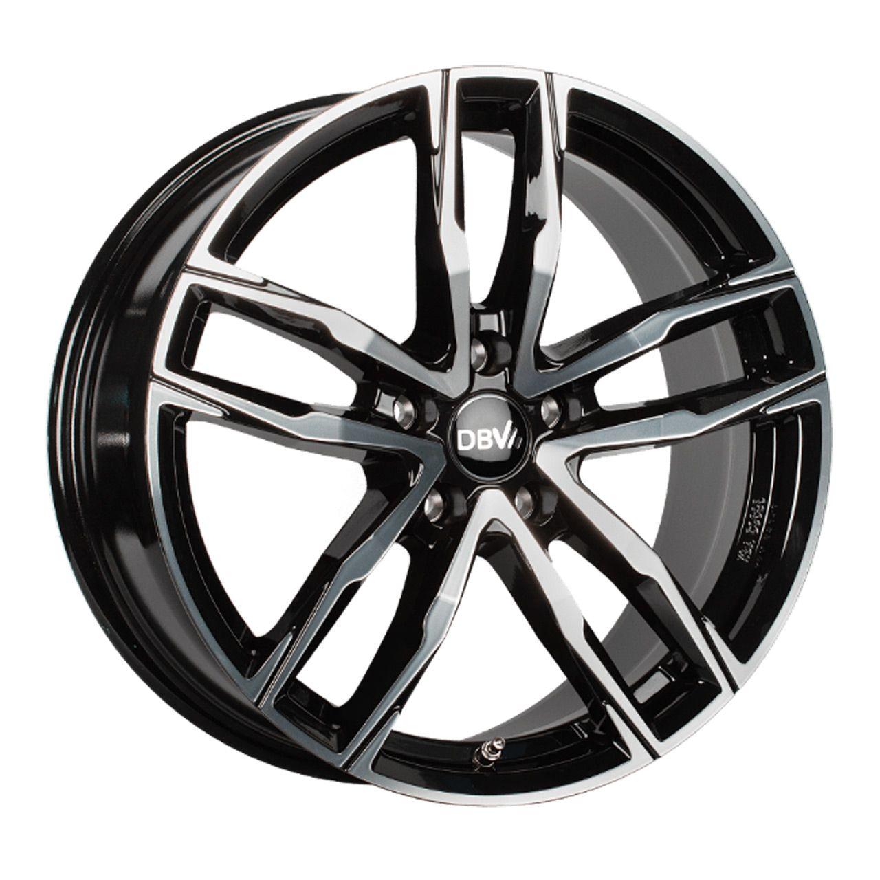 DBV VIENNA II schwarz glänzend frontpoliert 8.5Jx20 5x108 ET45