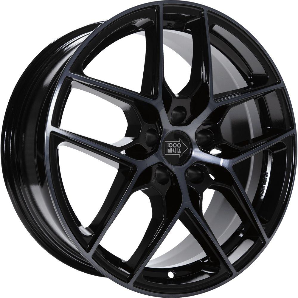 1000 MIGLIA MM1004 gloss black dark polished 7.5Jx17 5x112 ET45
