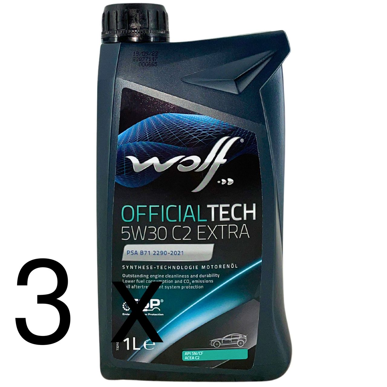 Wolf OfficialTech 5W-30 C2 Extra 3x1 Liter
