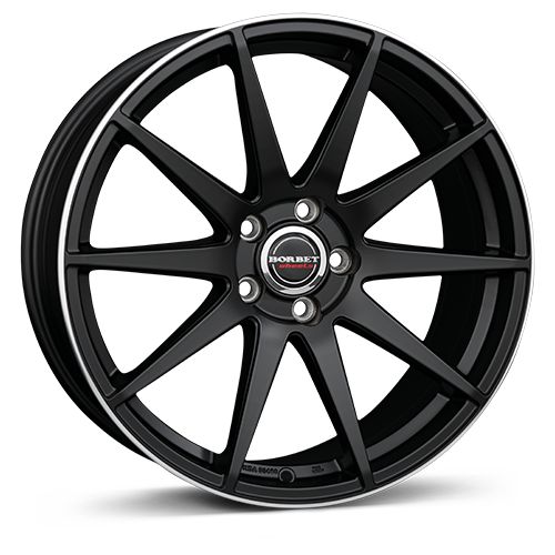 BORBET DESIGN GTX schwarzmatt poliert mit Edelstahlring 8.0Jx19 5x114.3 ET50