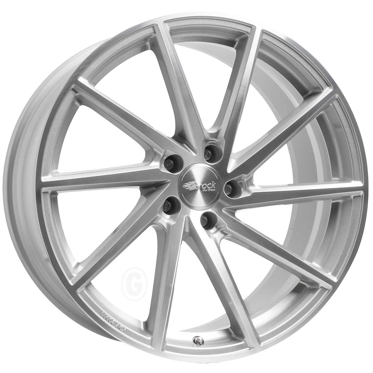 Brock B37c Kristallsilber voll poliert ksvp 9.5x20 5x120 ET37