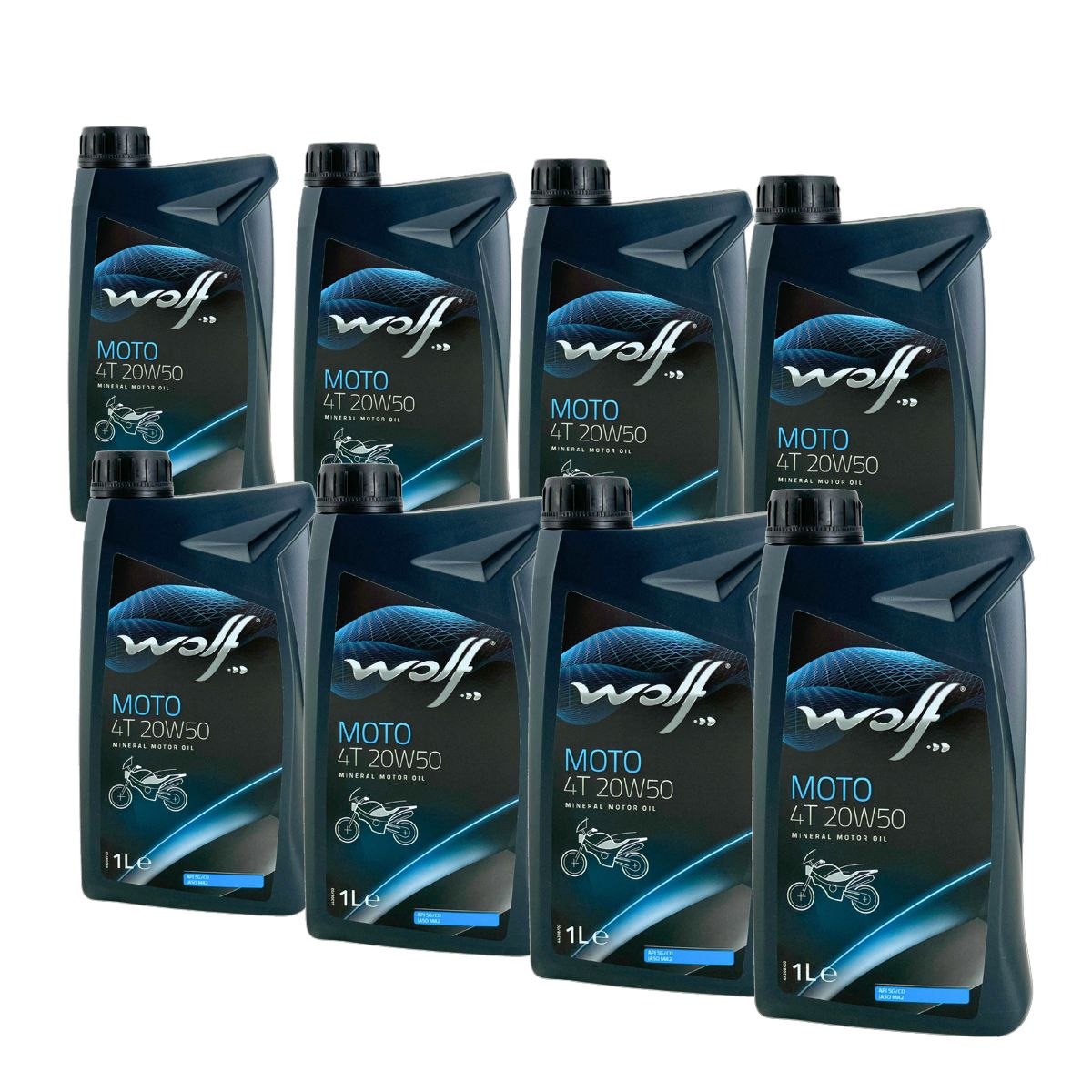 Wolf Moto 4T 20W-50 8x1 Liter