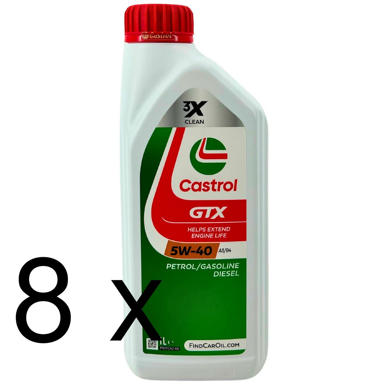 Castrol GTX 5W-40 A3/B4 8x1 Liter