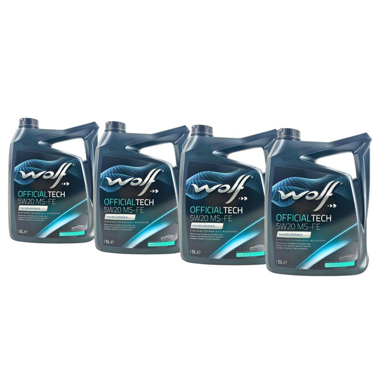 Wolf OfficialTech 5W-20 MS-FE 4x5 Liter