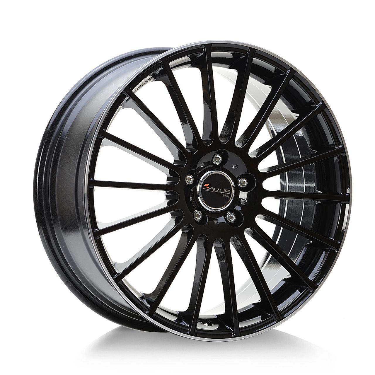 AVUS RACING AC-M03 black polished lip 6.5Jx16 5x115 ET40
